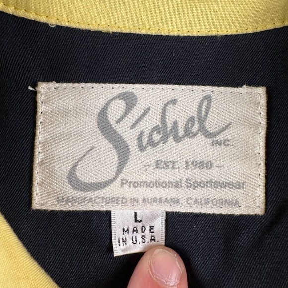 Sichel Bowling Shirt Mens L Black Yellow‎ Wobbly Balls How I Met Your Gutter - Picture 3 of 11